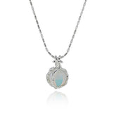 354643 MOONSTONE ECLIPSE S/P NECKLACE